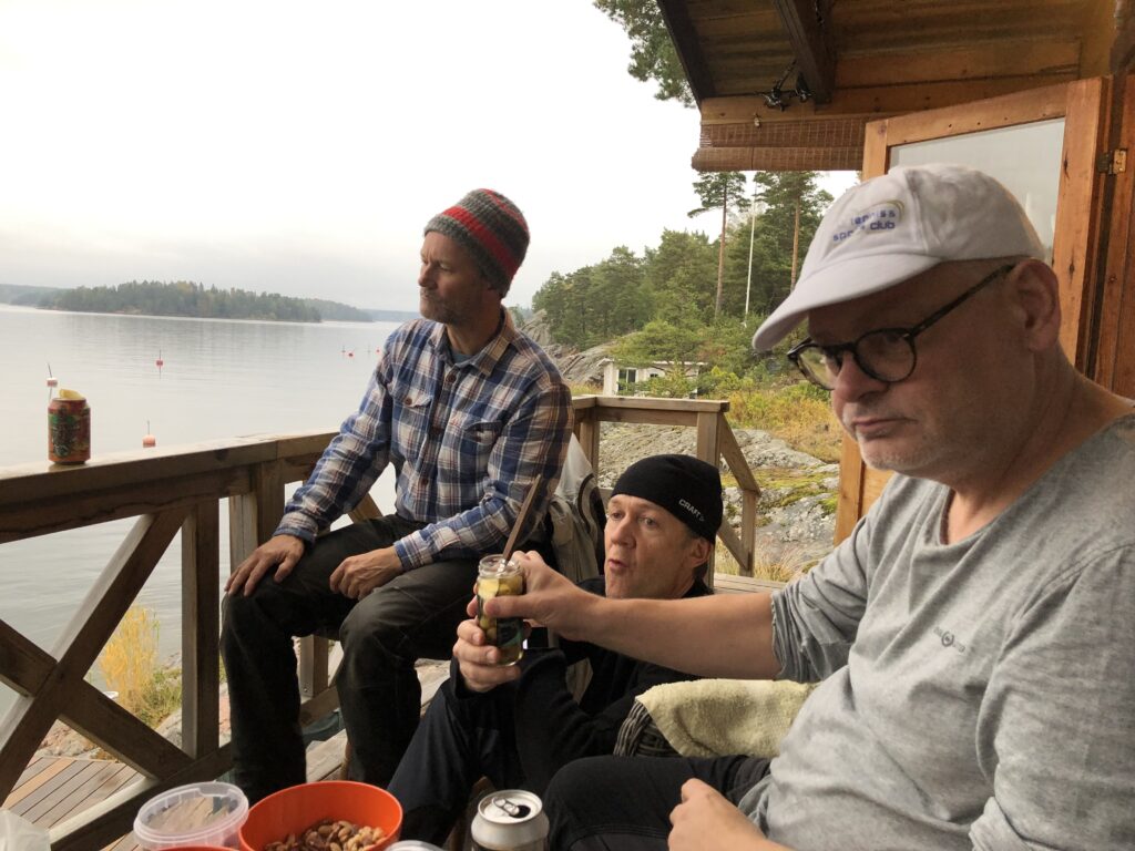 Snacks med Kalle, Uffe och Henrik Rinder på Fåglarö